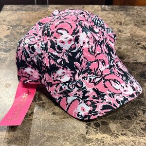 Lilly Pulitzer Pink and Black Hat